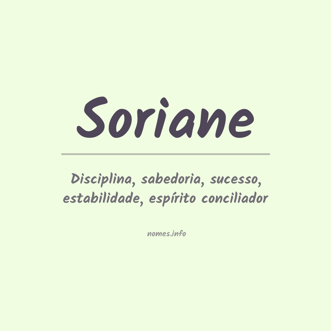 Significado do nome Soriane