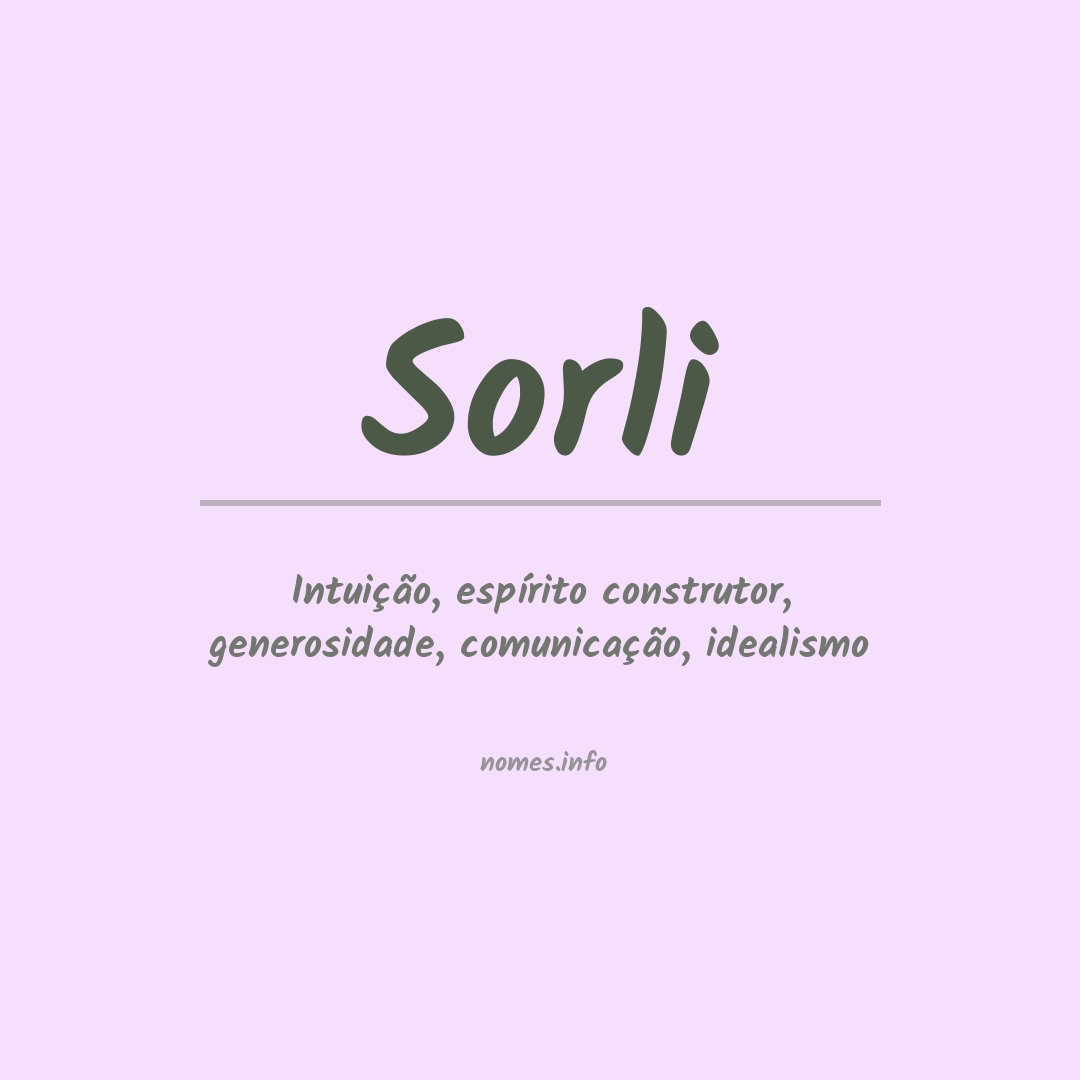 Significado do nome Sorli