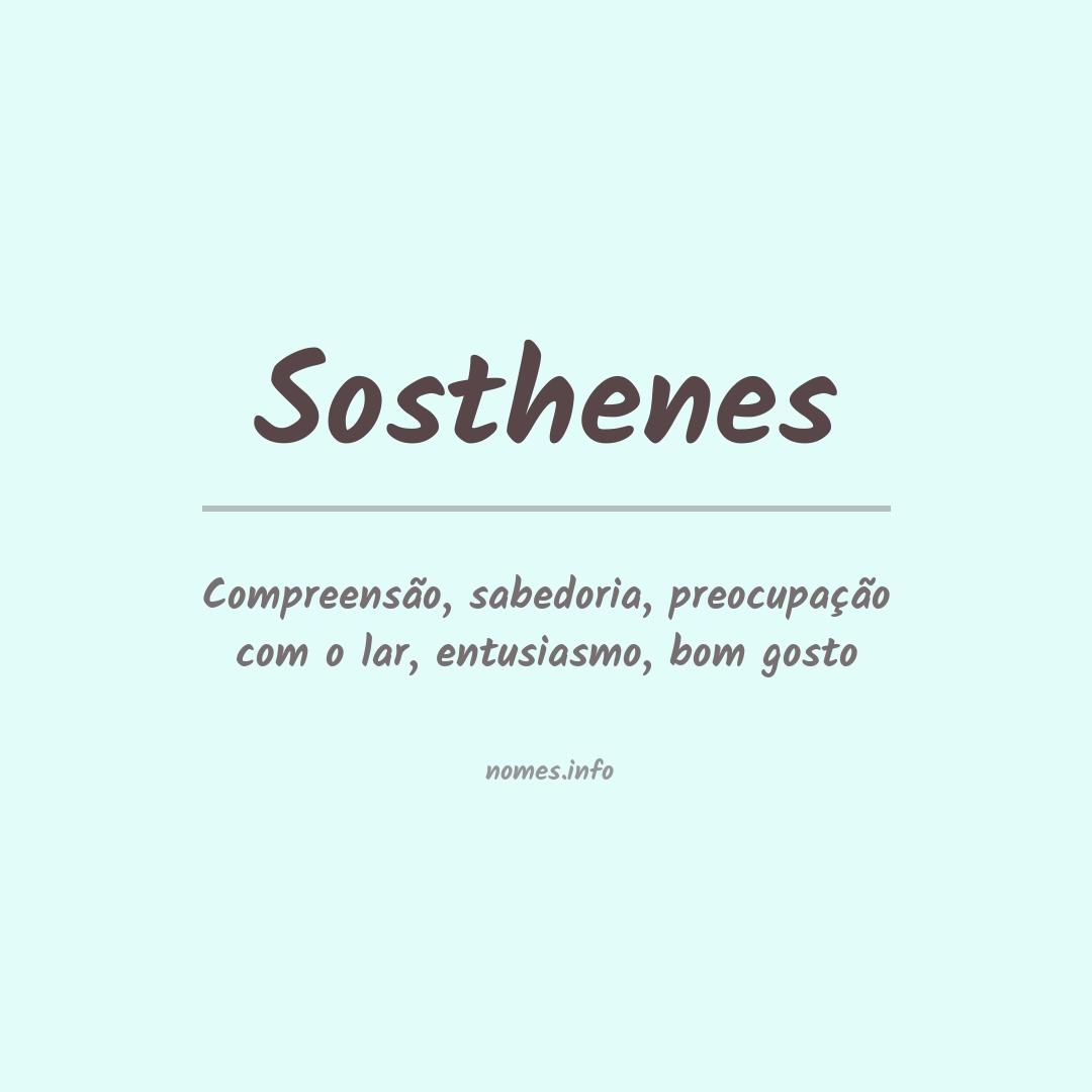 Significado do nome Sosthenes