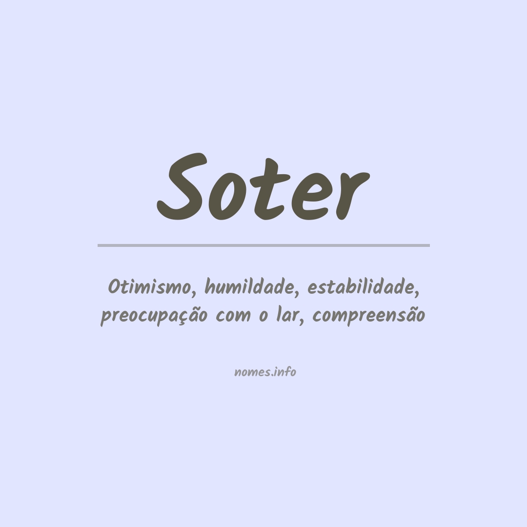 Significado do nome Soter