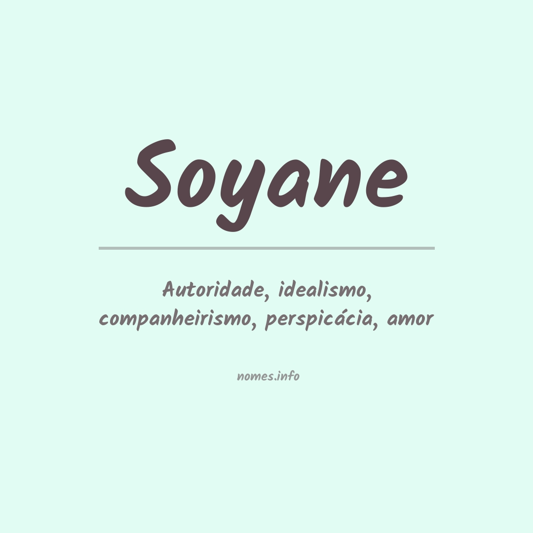 Significado do nome Soyane