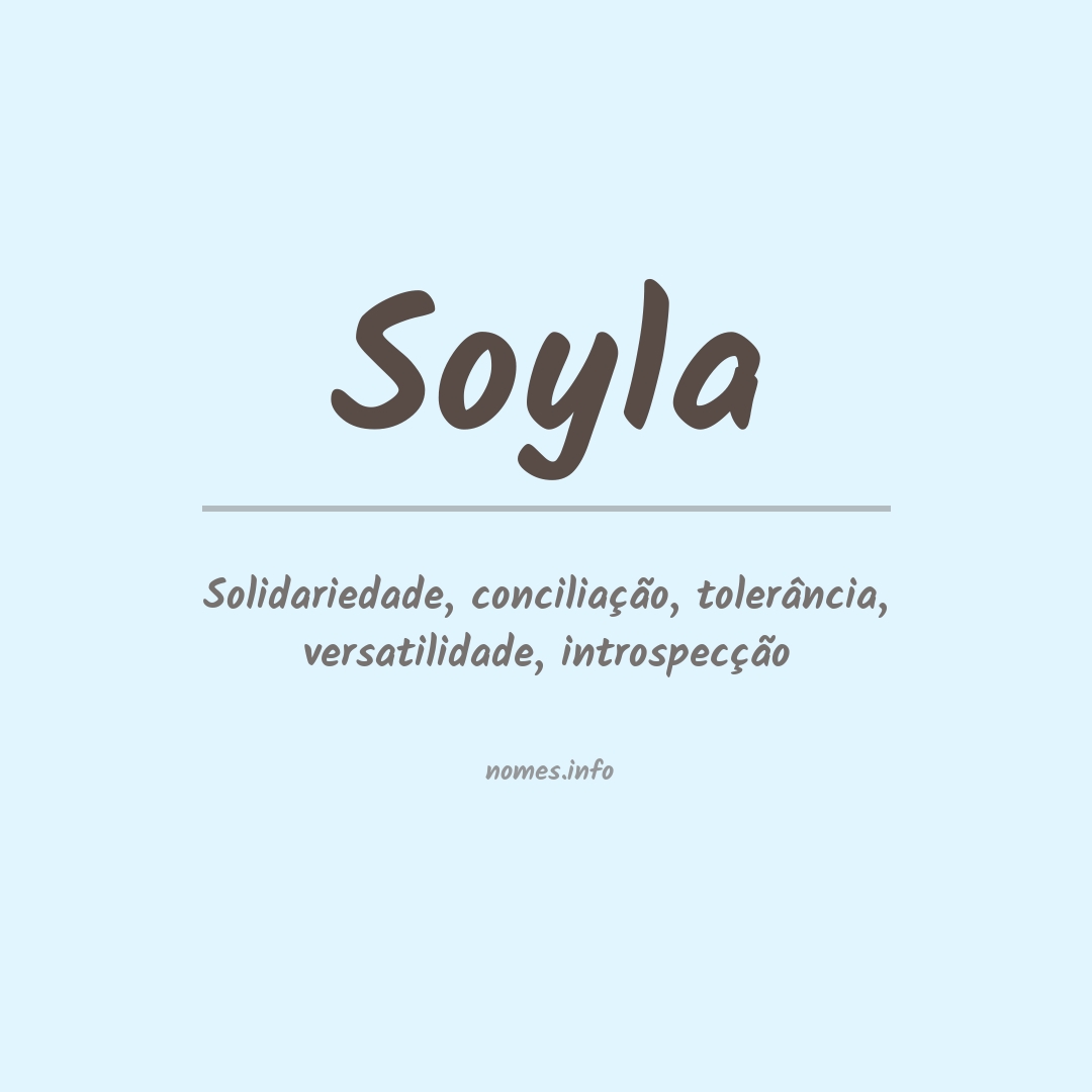 Significado do nome Soyla