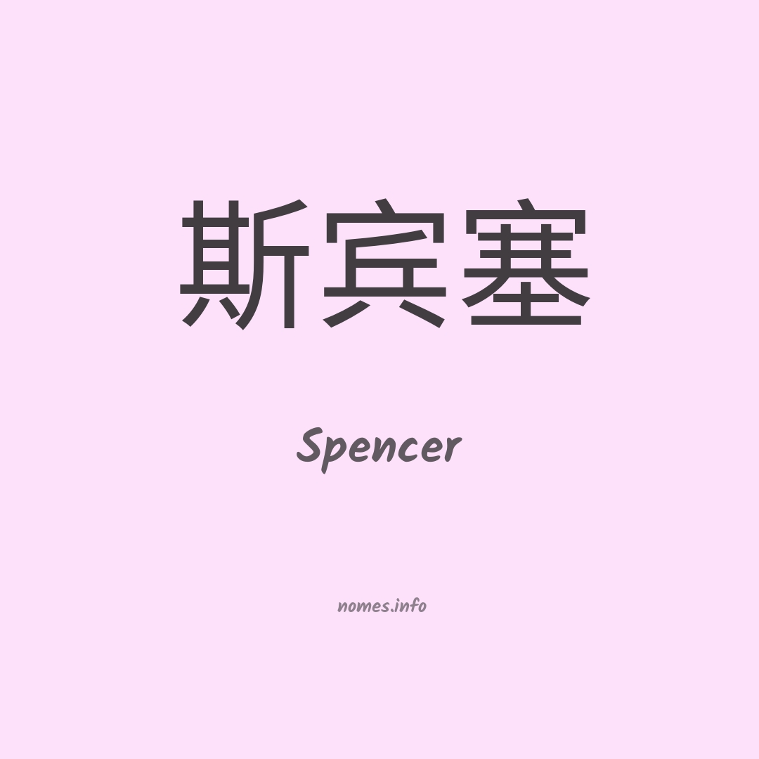 Spencer em chinês