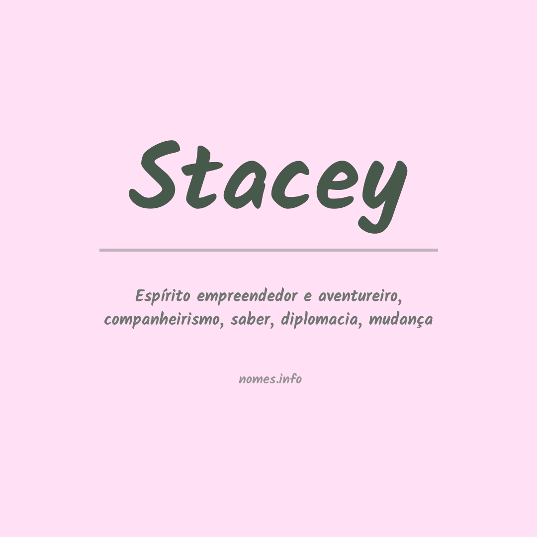 Significado do nome Stacey