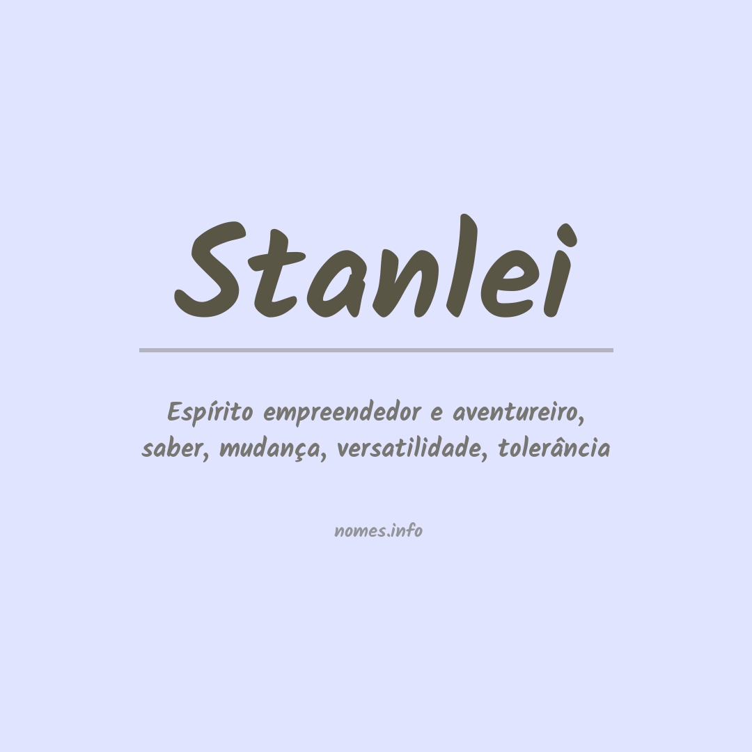 Significado do nome Stanlei
