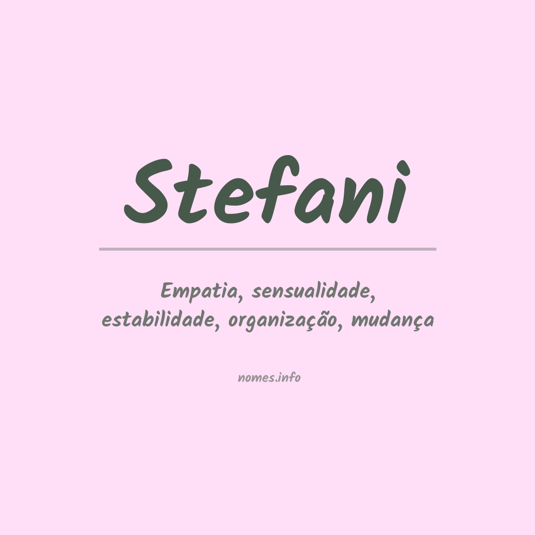 Significado do nome Stefani