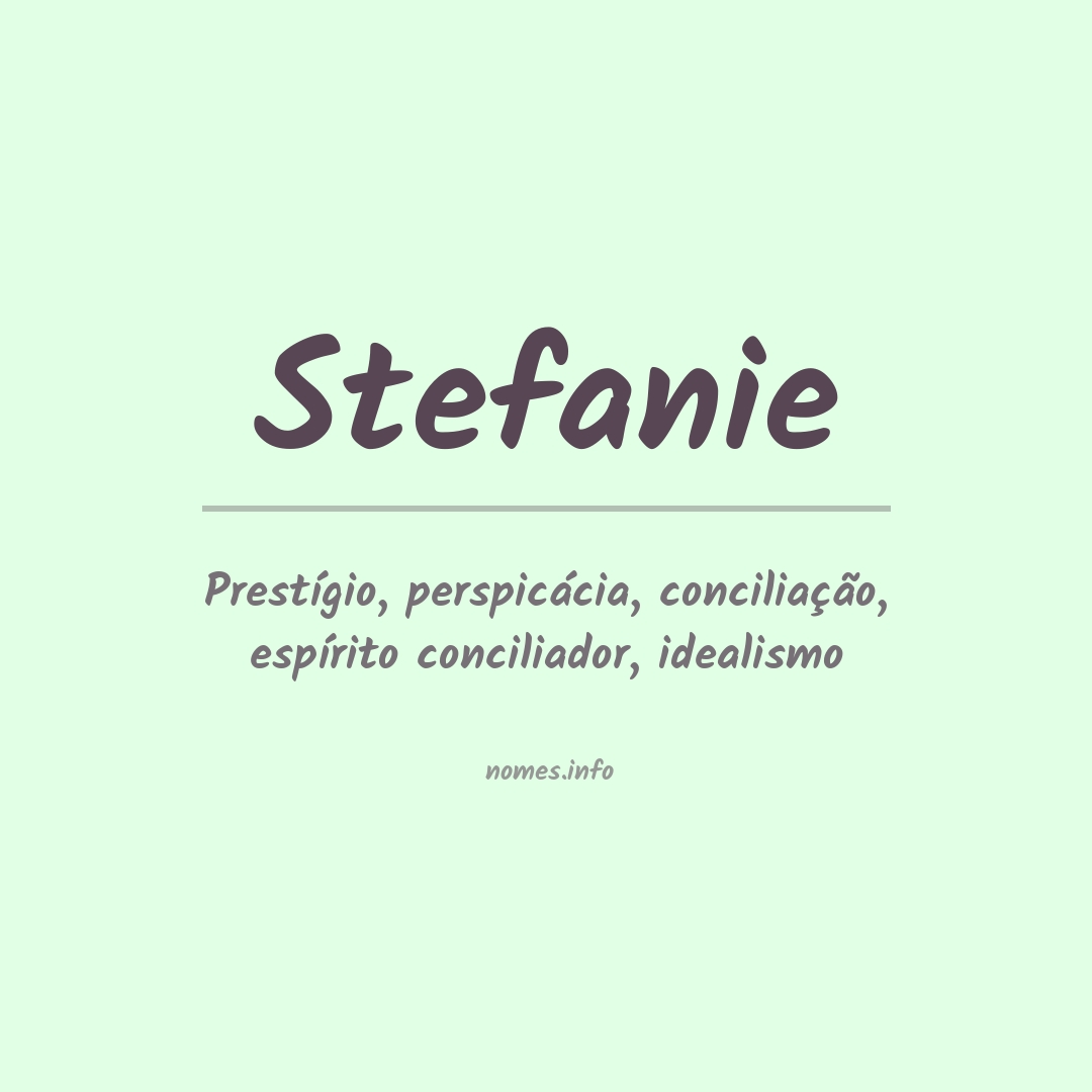 Significado do nome Stefanie