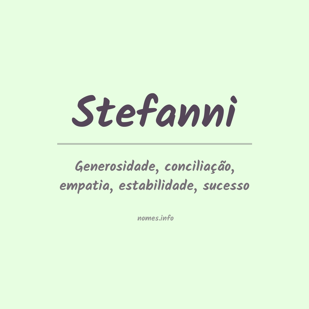 Significado do nome Stefanni