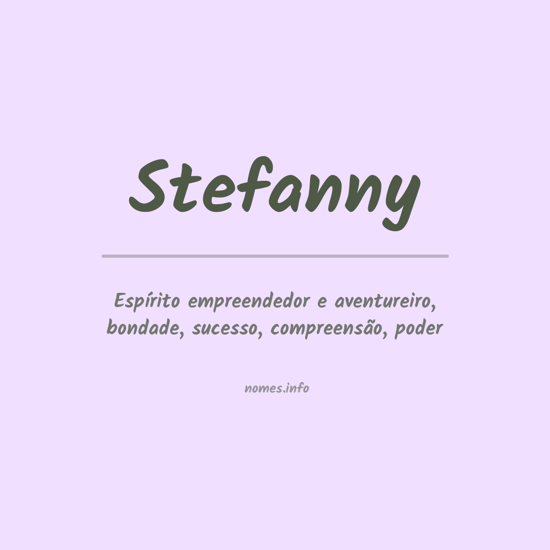 Significado do nome Stefanny