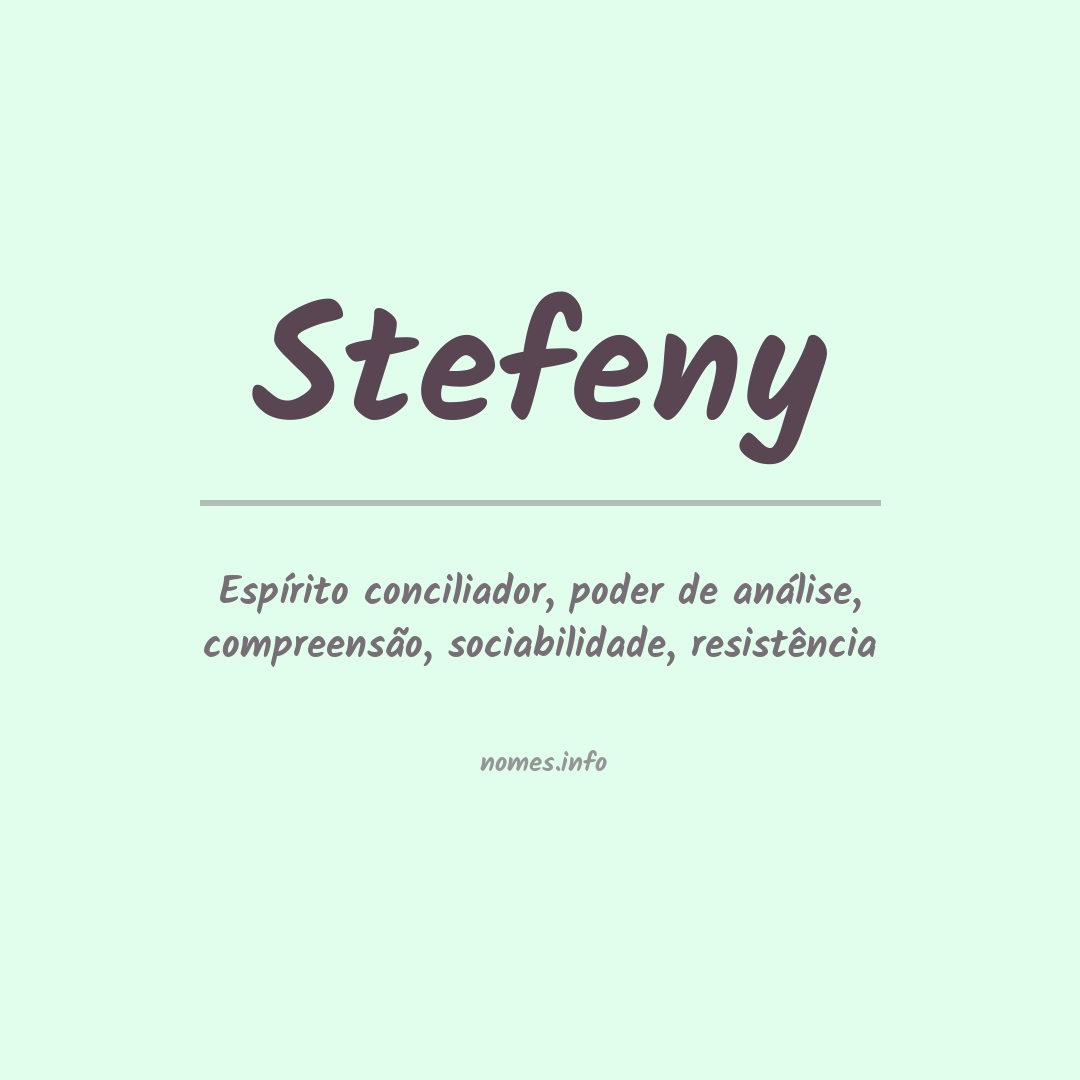 Significado do nome Stefeny