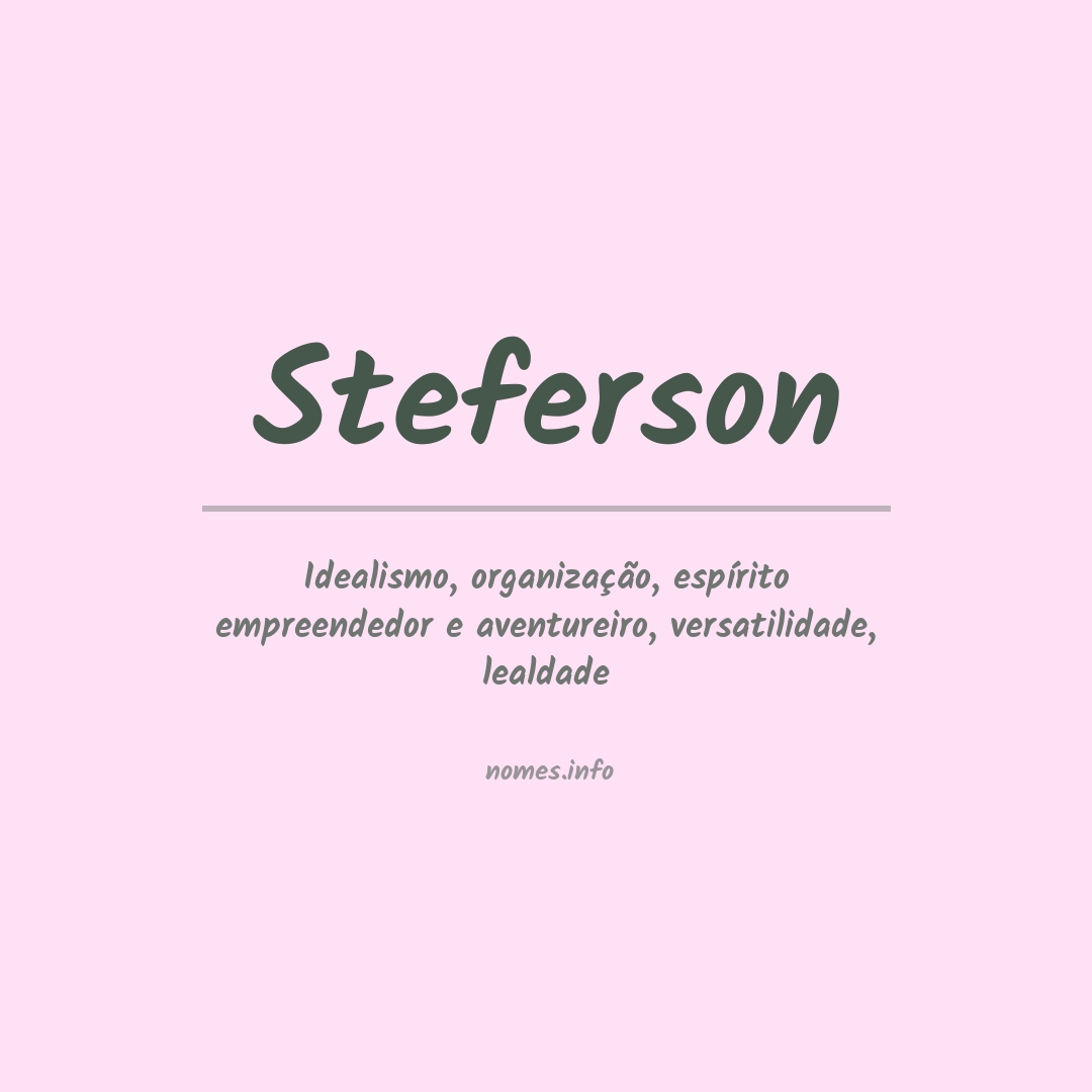 Significado do nome Steferson