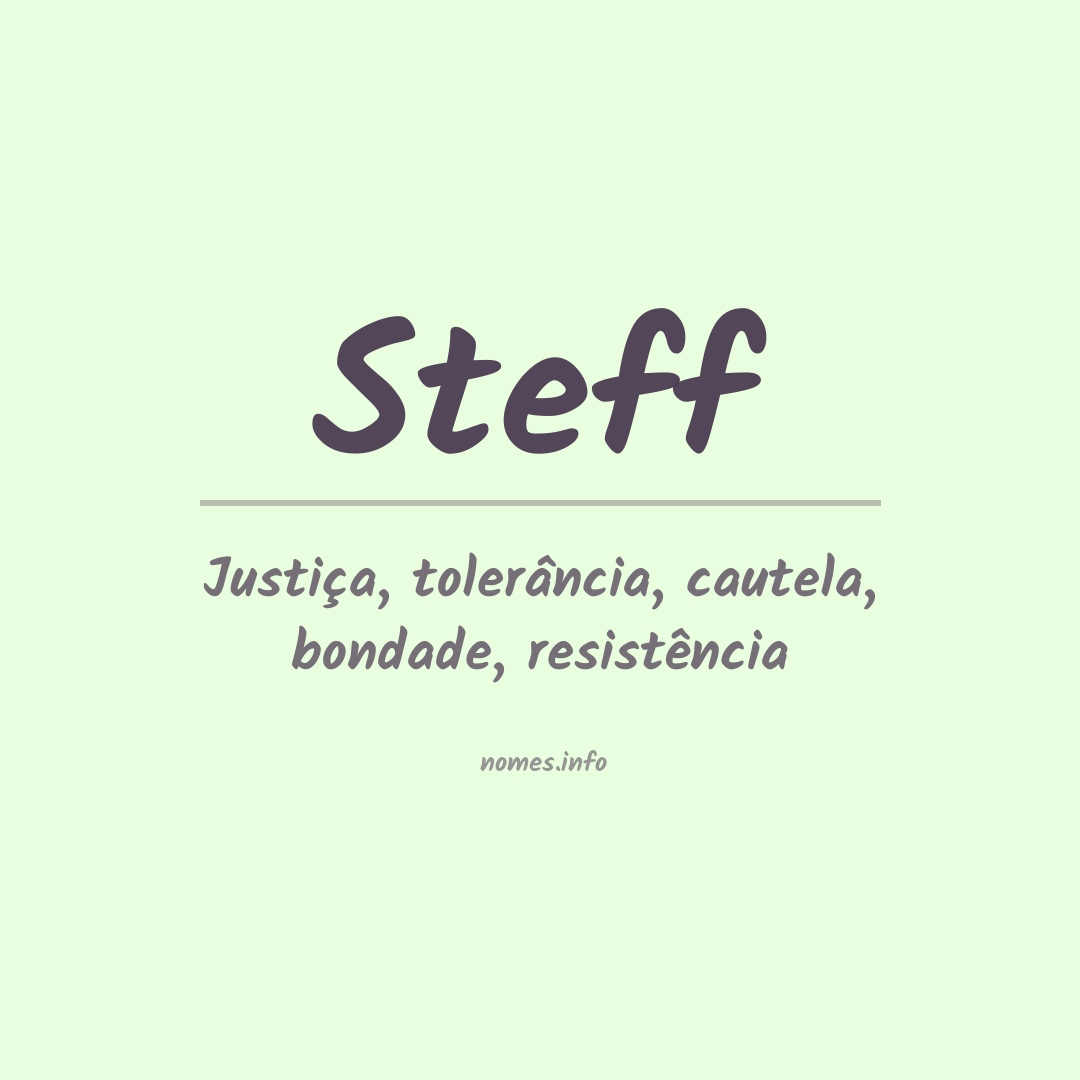 Significado do nome Steff