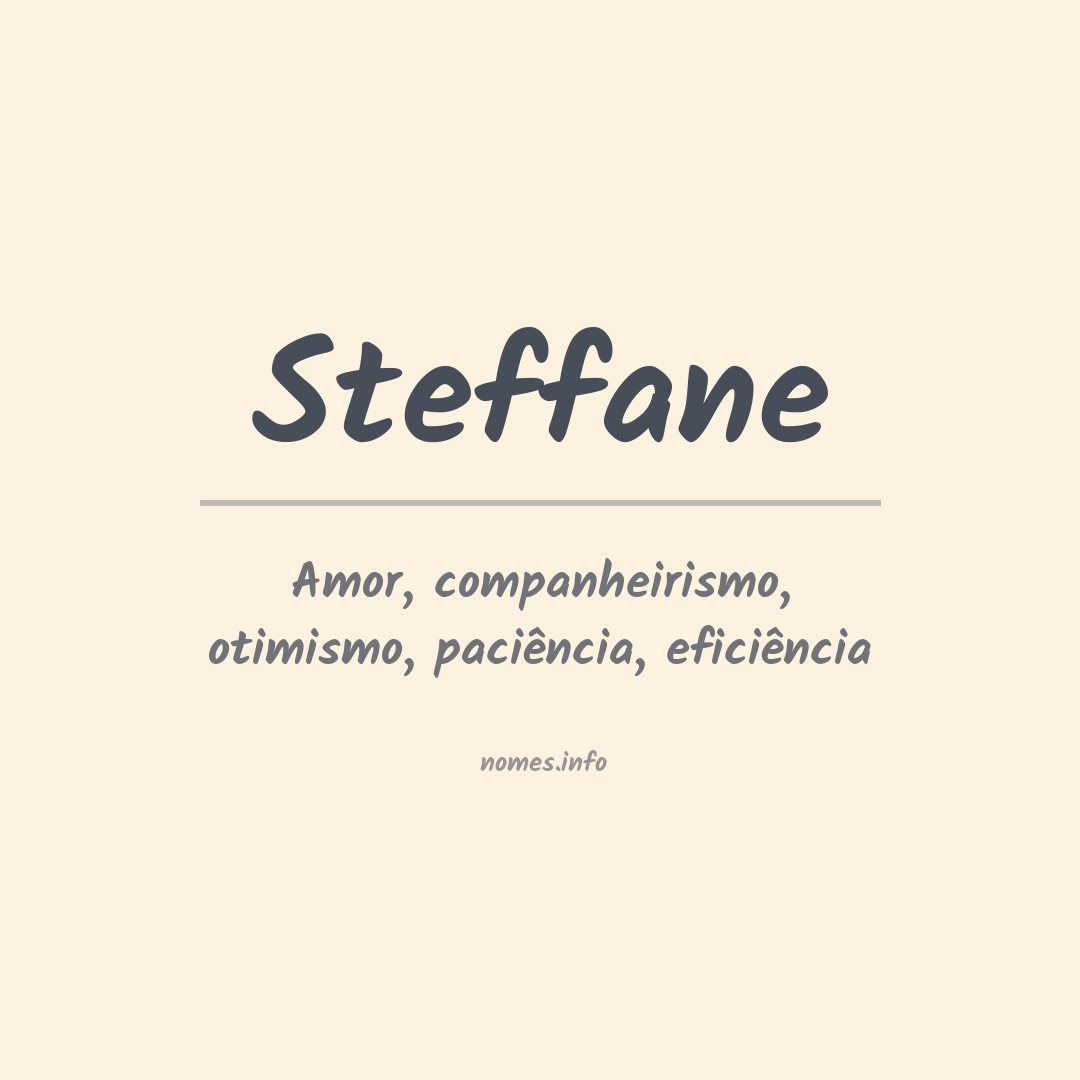 Significado do nome Steffane