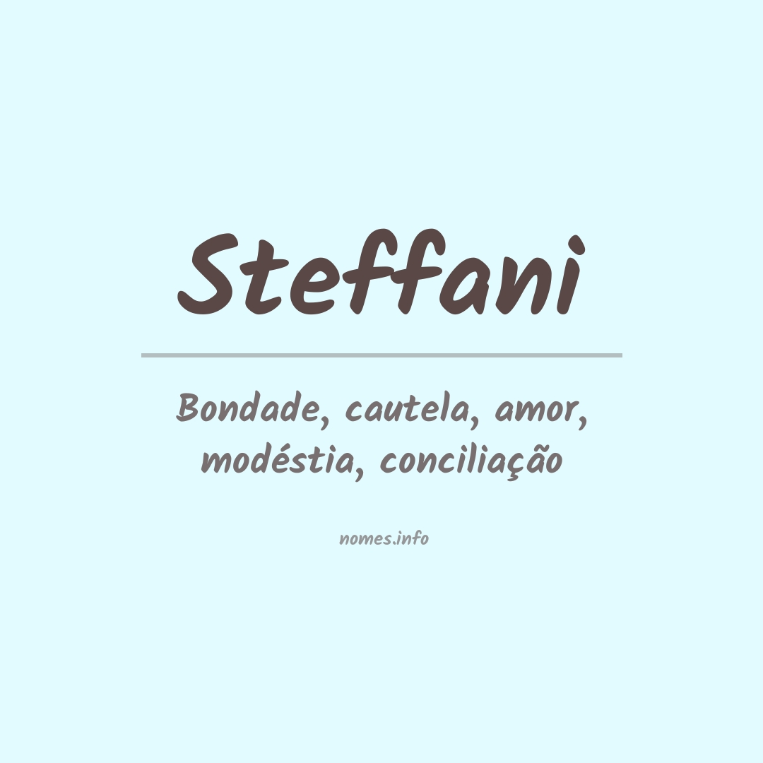 Significado do nome Steffani