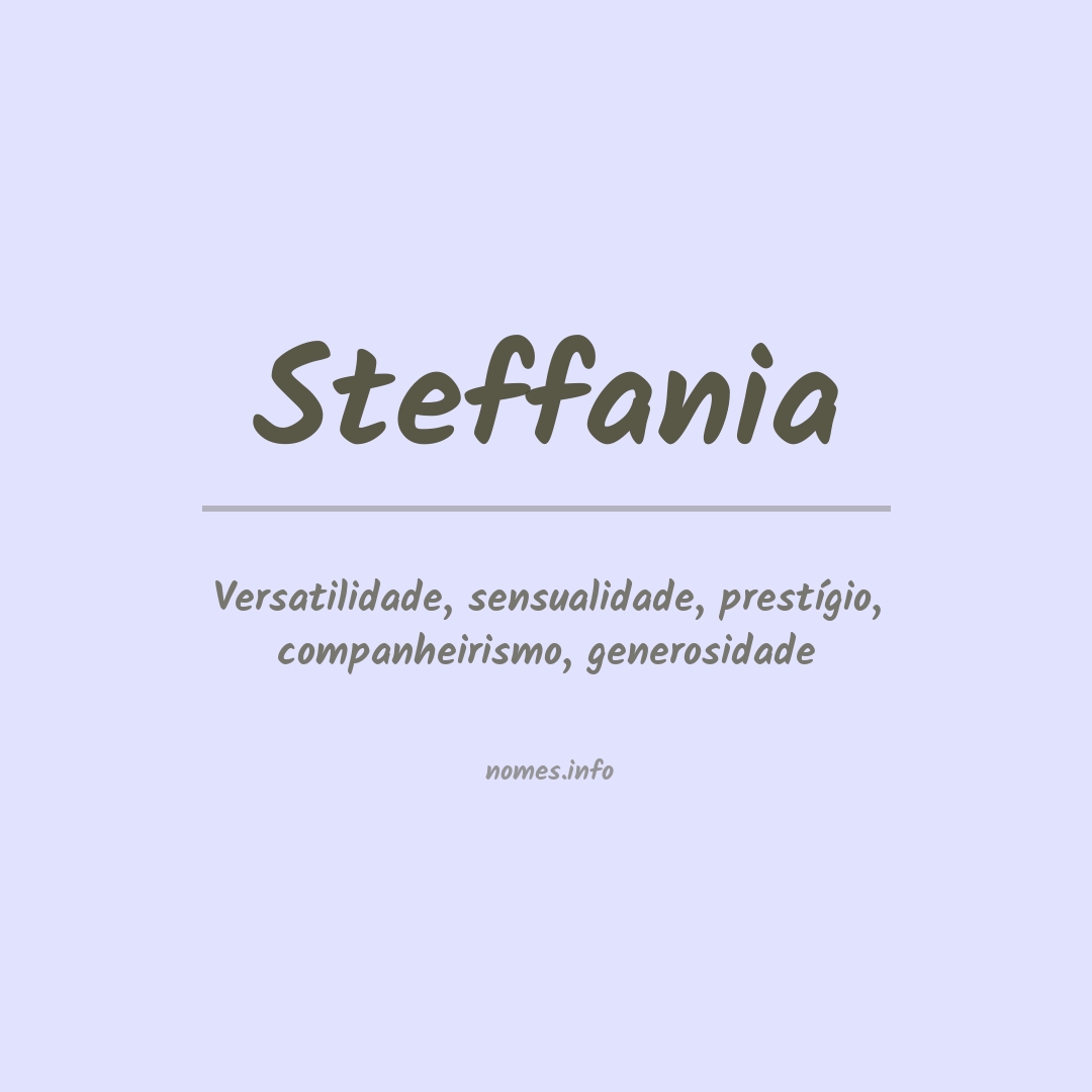 Significado do nome Steffania