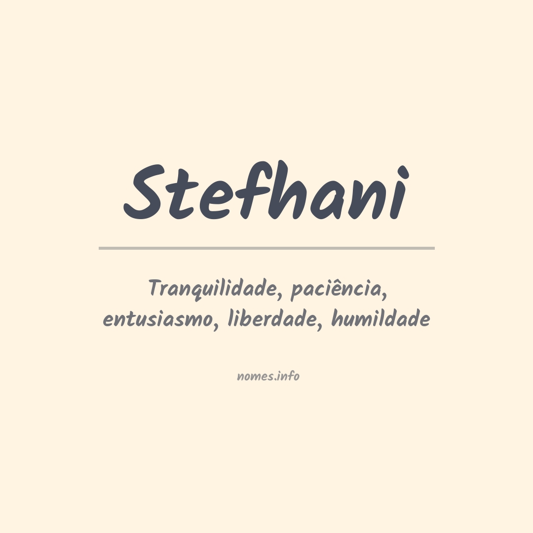 Significado do nome Stefhani