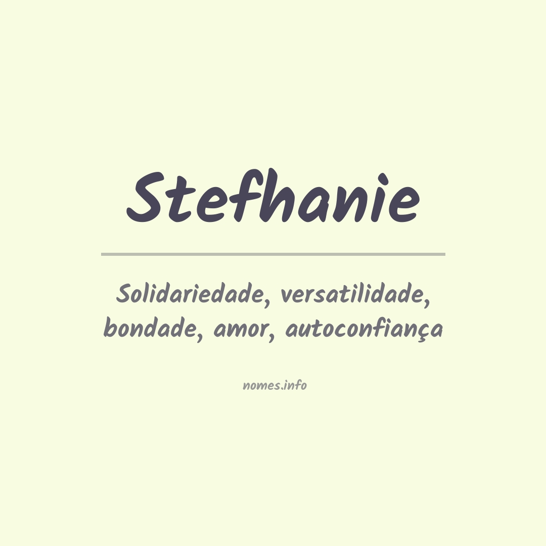 Significado do nome Stefhanie