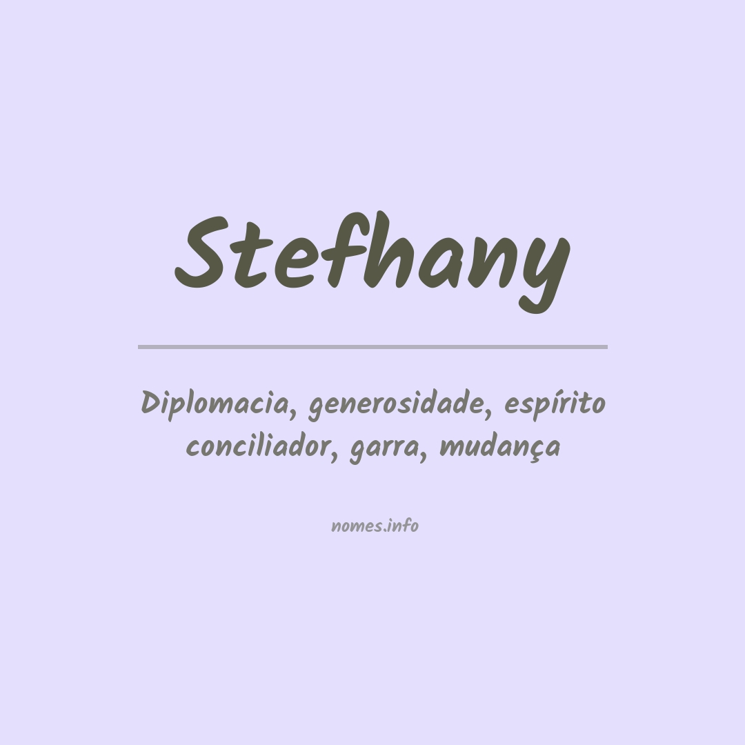 Significado do nome Stefhany