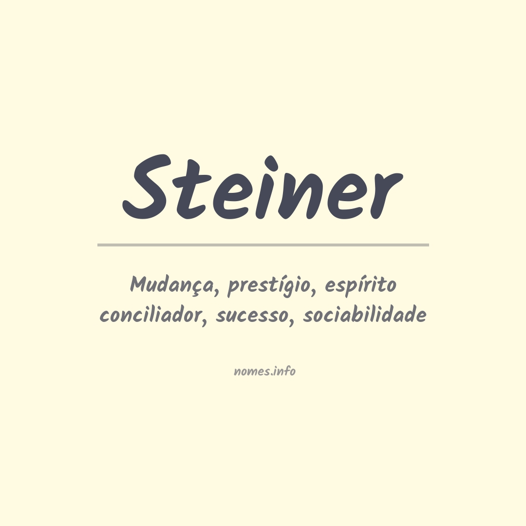 Significado do nome Steiner