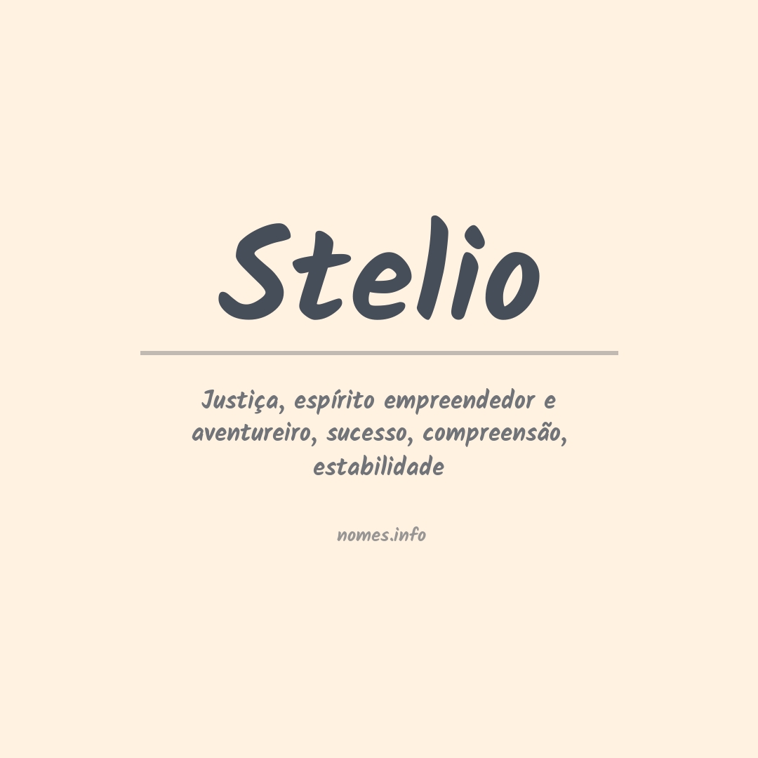Significado do nome Stelio