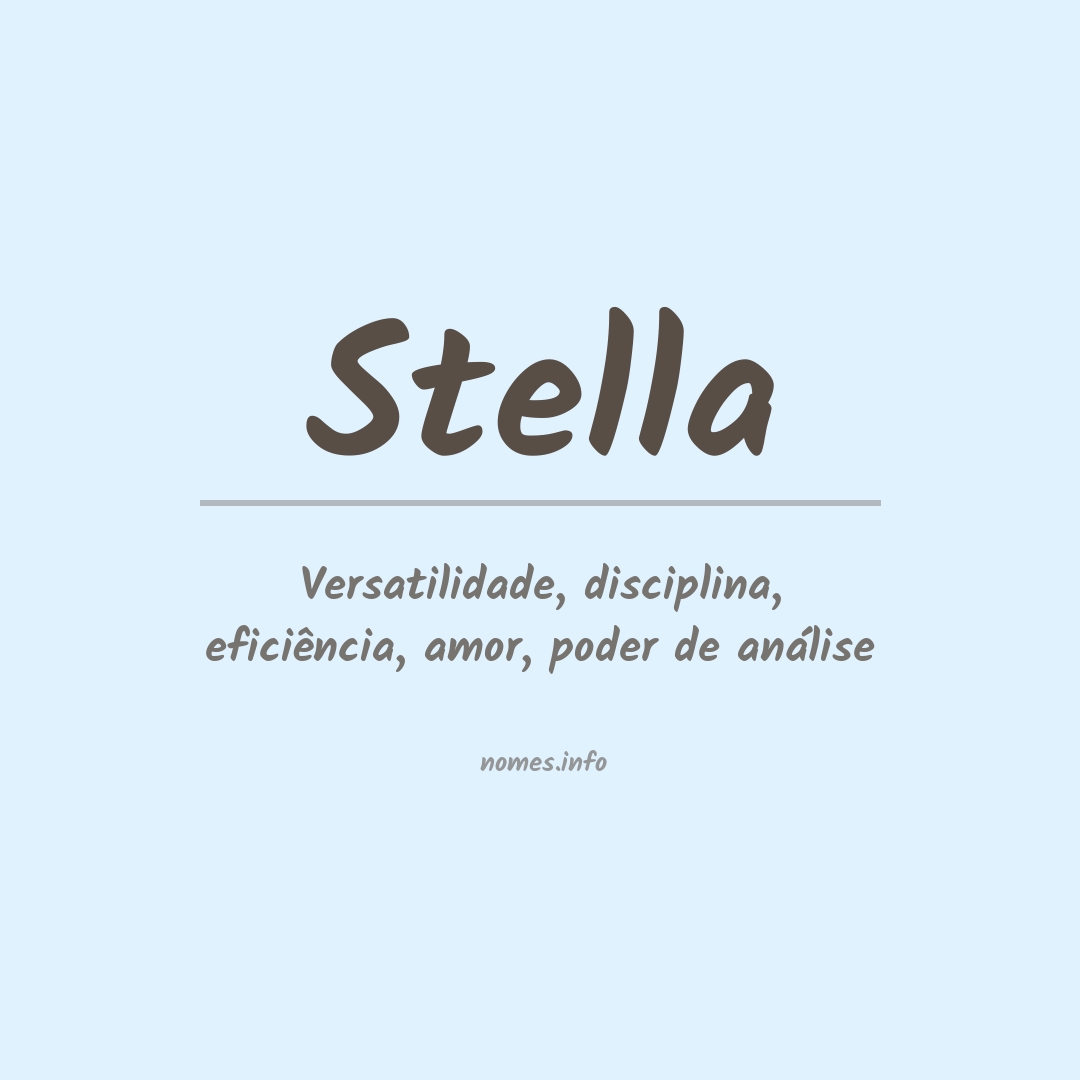 Significado do nome Stella