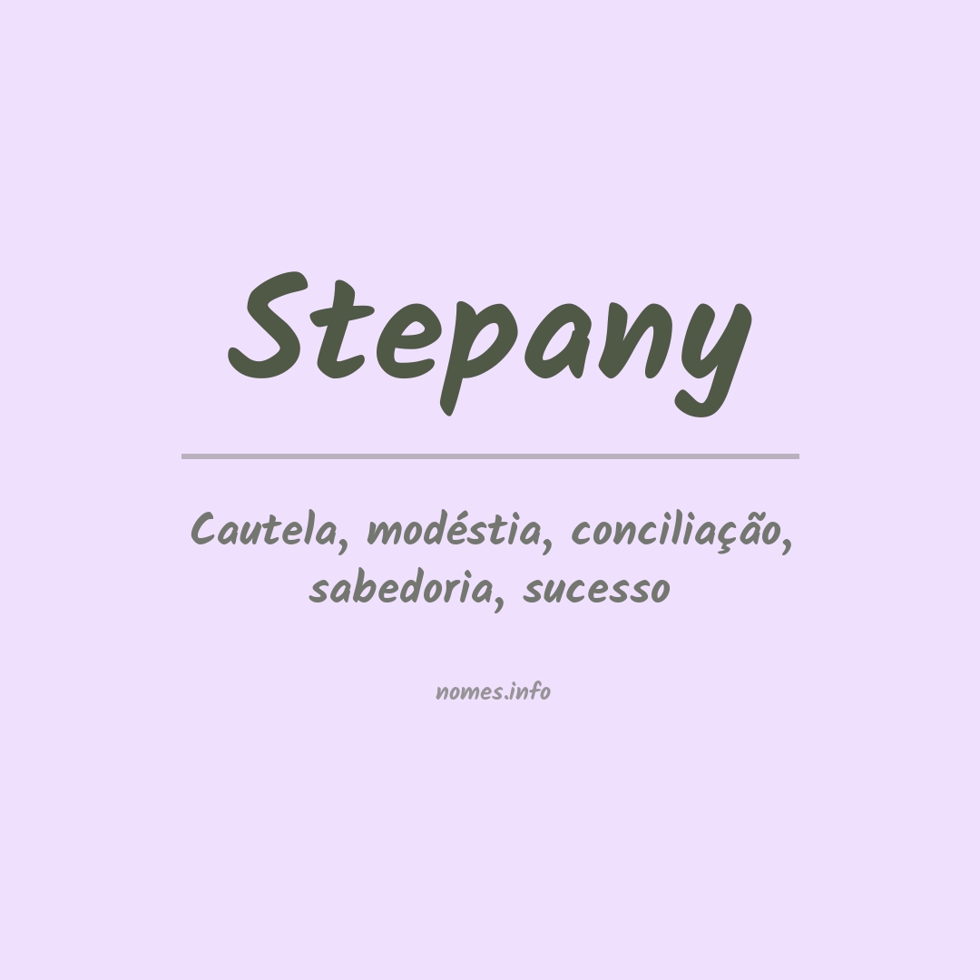 Significado do nome Stepany