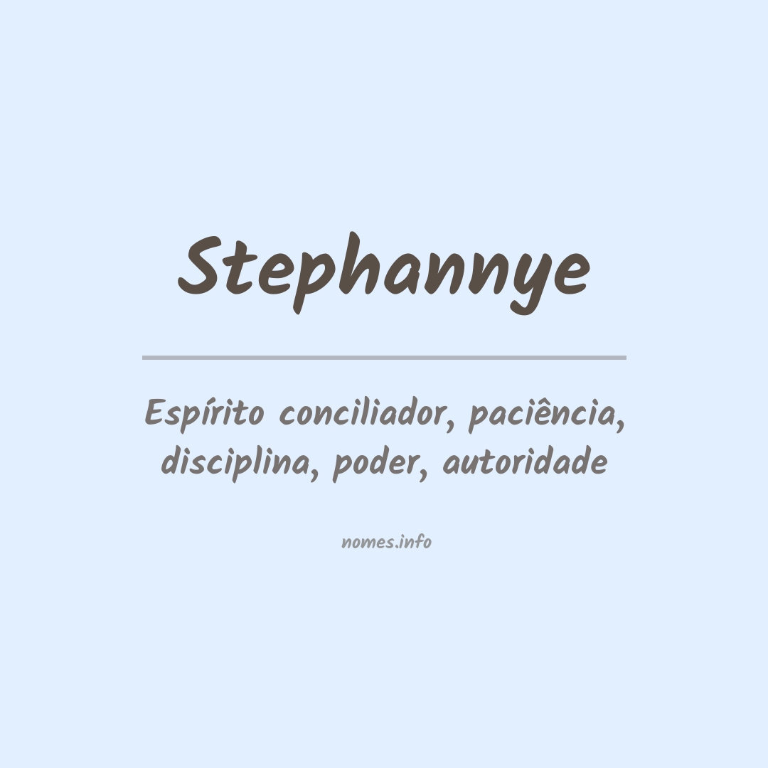 Significado do nome Stephannye
