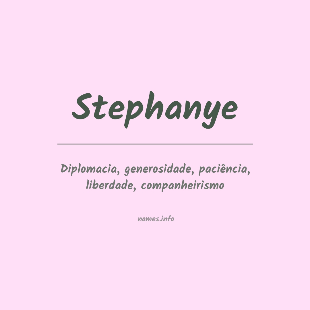 Significado do nome Stephanye