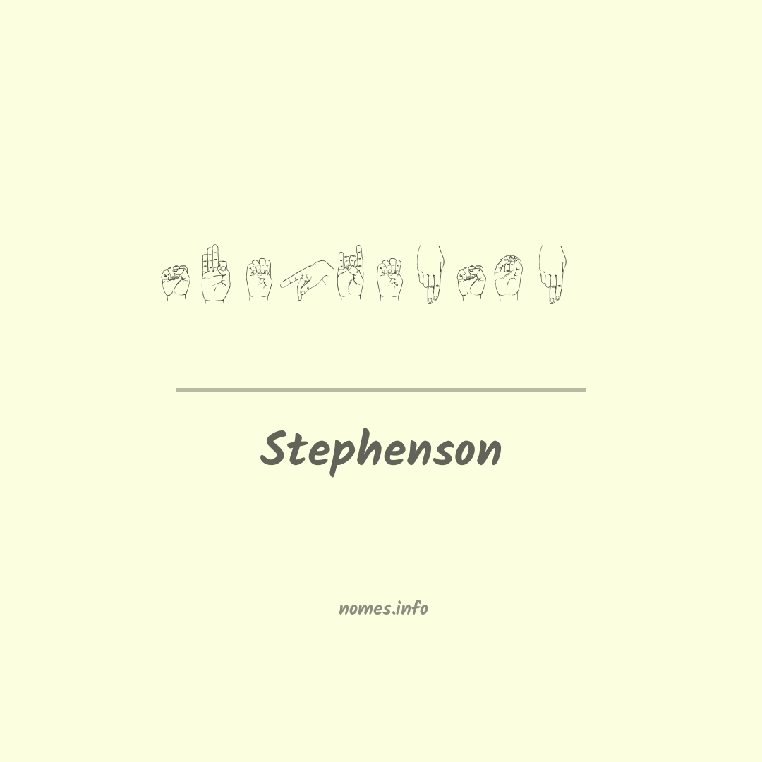 Stephenson em Libras