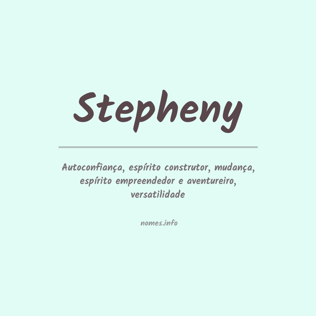 Significado do nome Stepheny