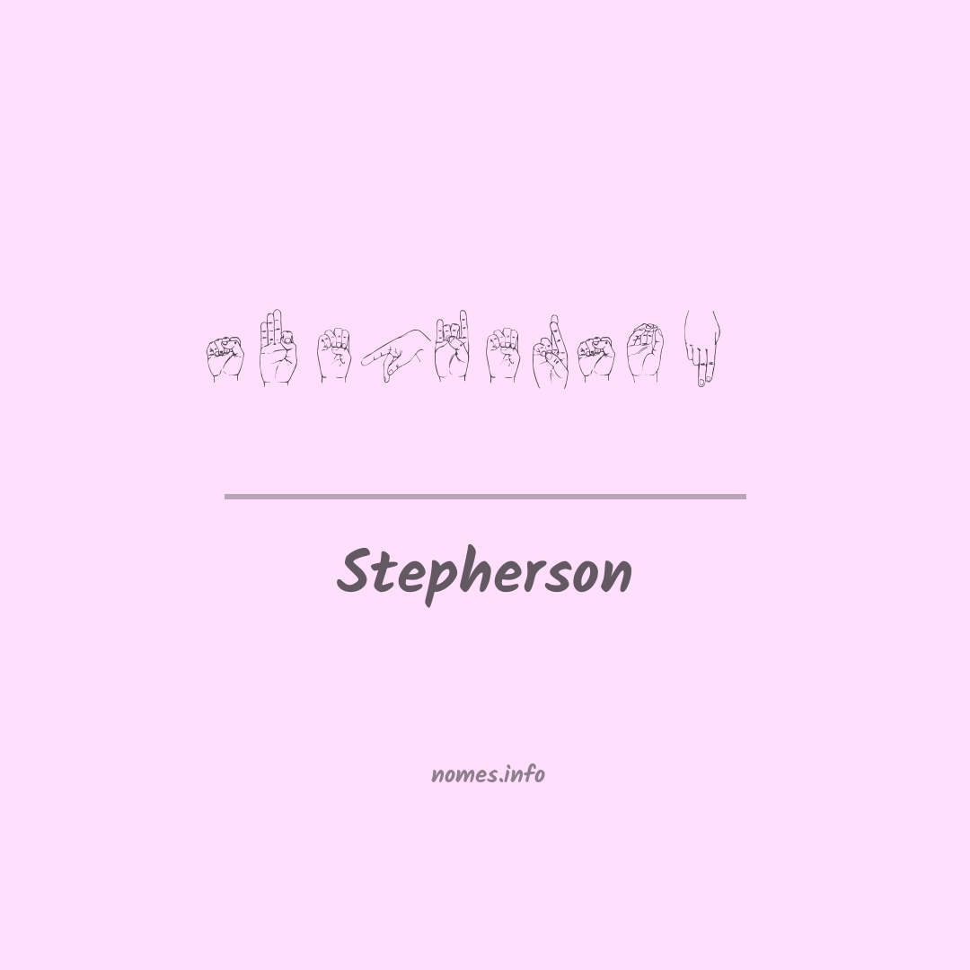 Stepherson em Libras