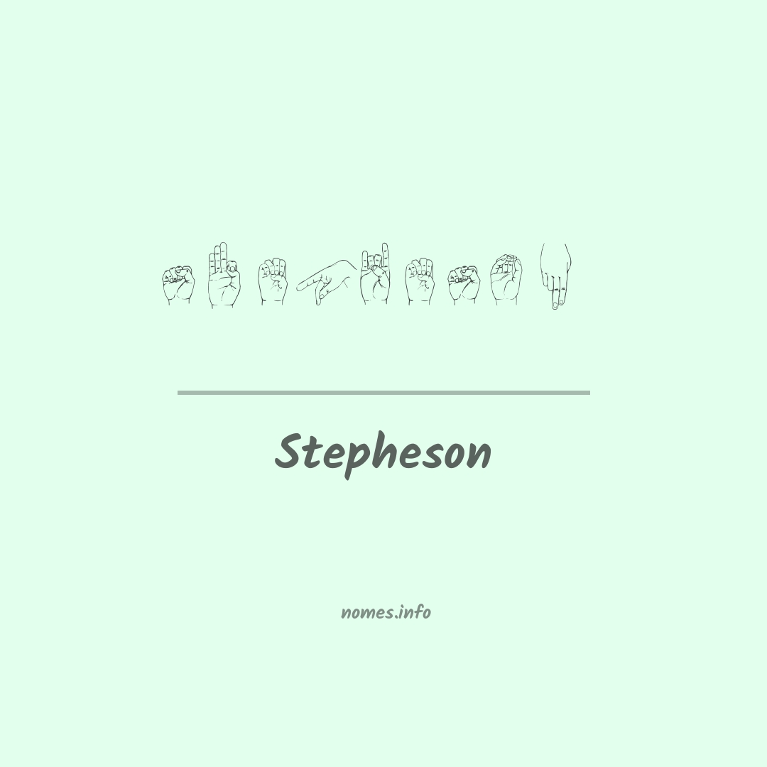 Stepheson em Libras