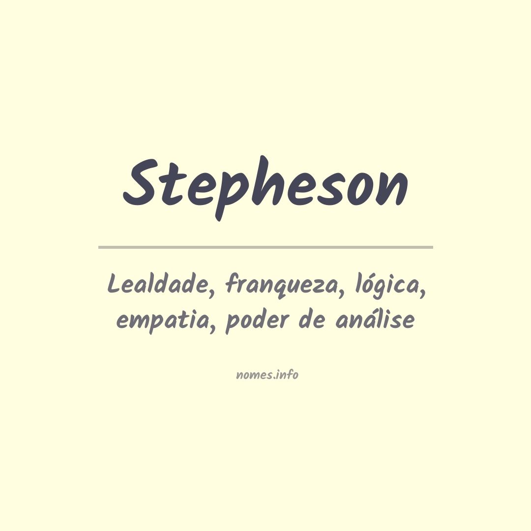 Significado do nome Stepheson