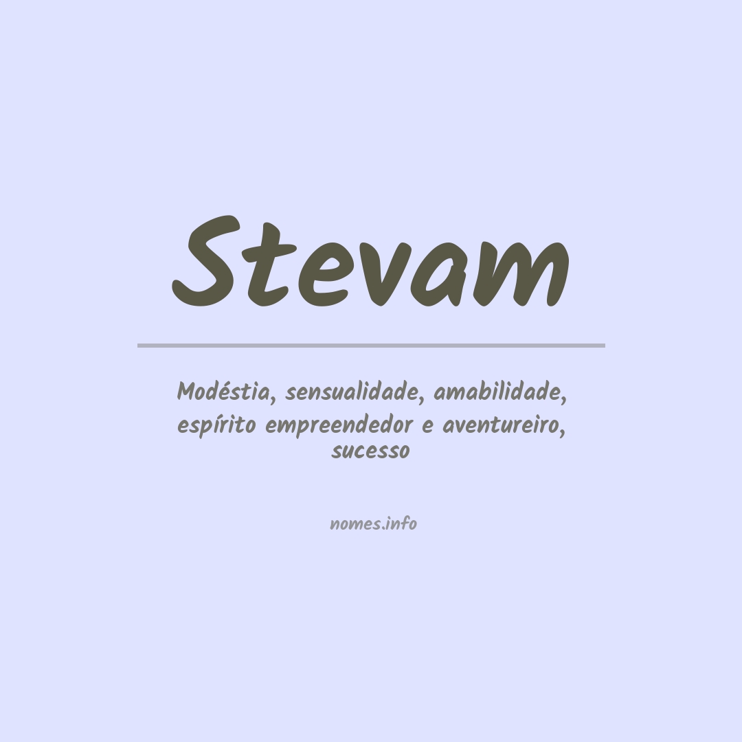 Significado do nome Stevam