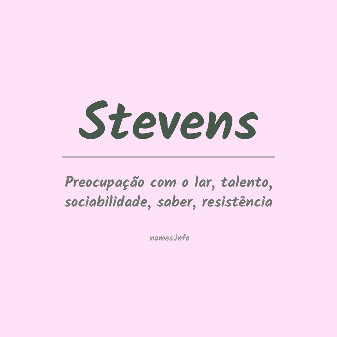 Significado do nome Stevens