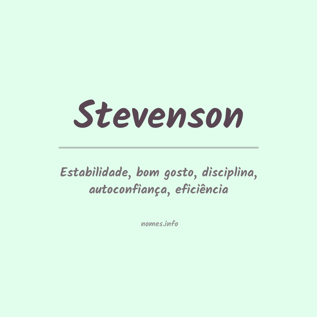 Significado do nome Stevenson