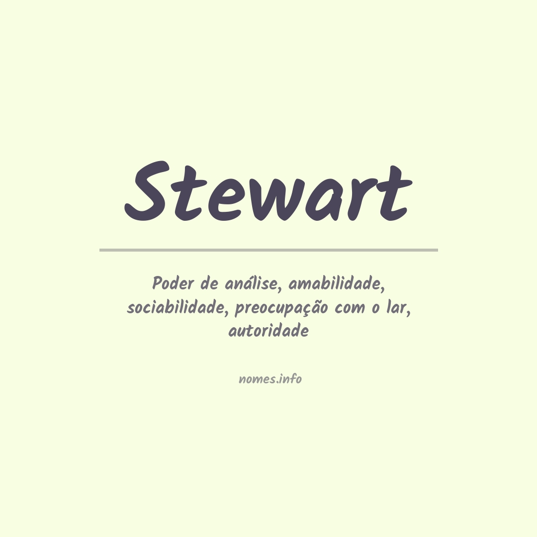 Significado do nome Stewart