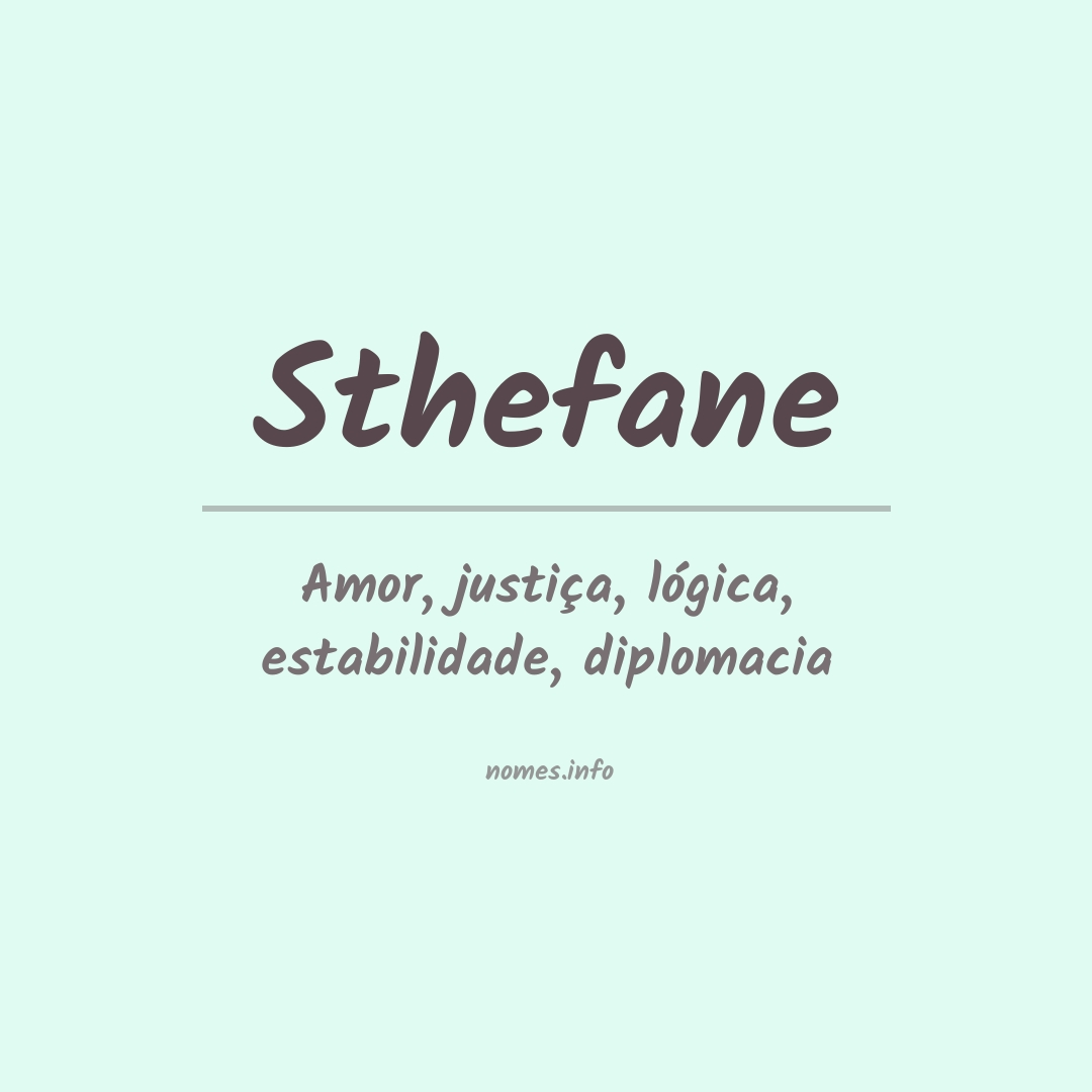 Significado do nome Sthefane