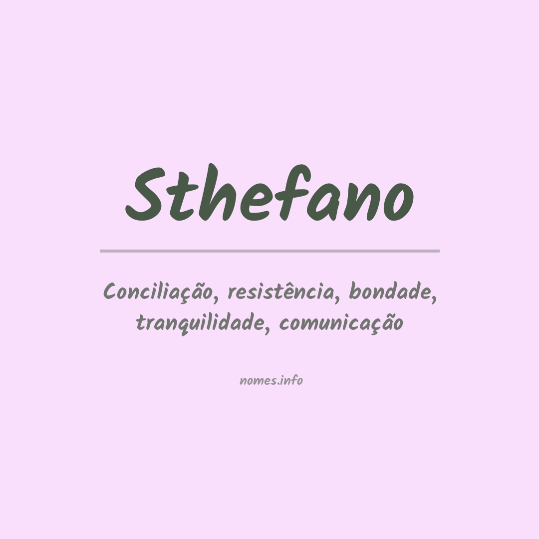 Significado do nome Sthefano