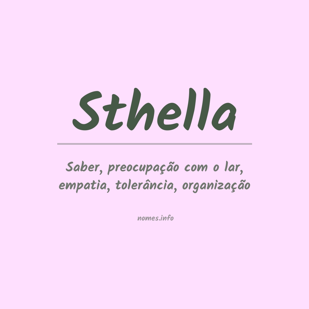 Significado do nome Sthella