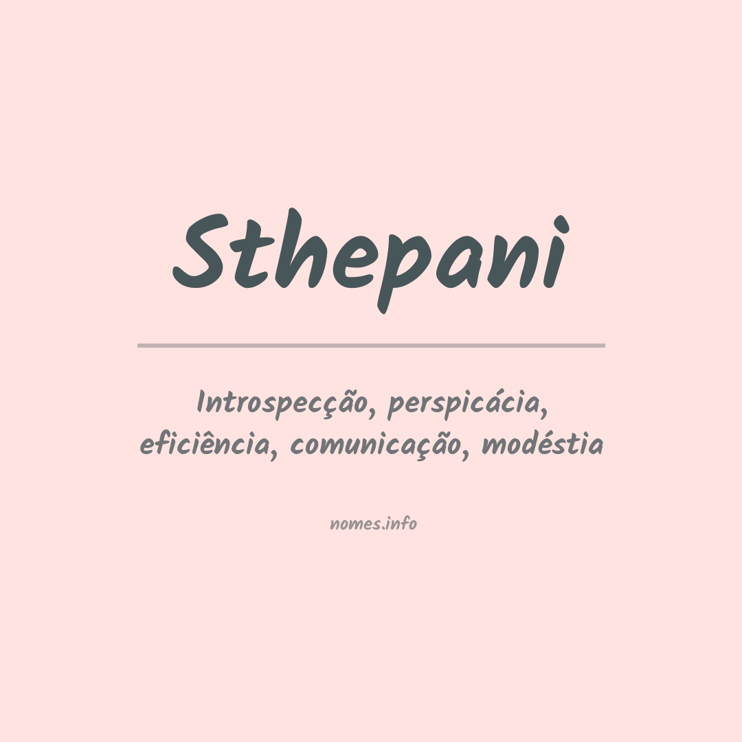 Significado do nome Sthepani