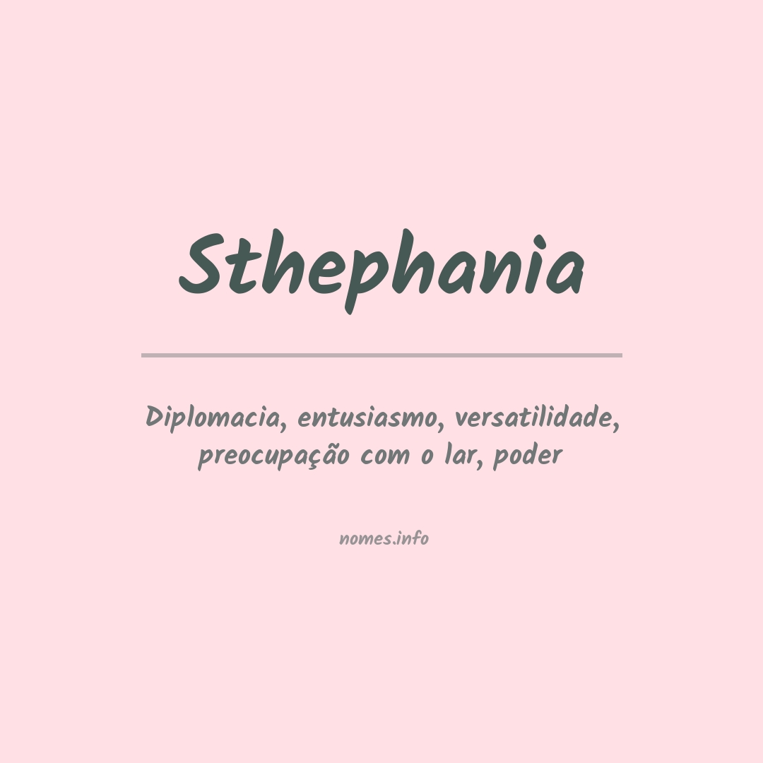 Significado do nome Sthephania