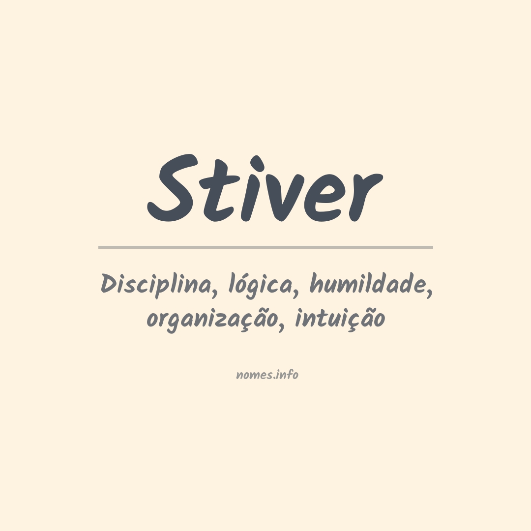 Significado do nome Stiver