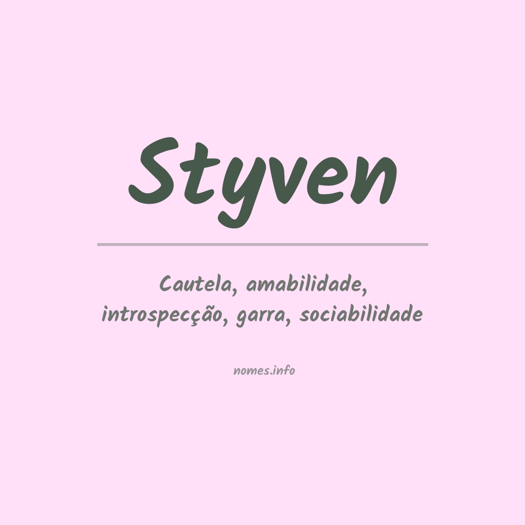 Significado do nome Styven