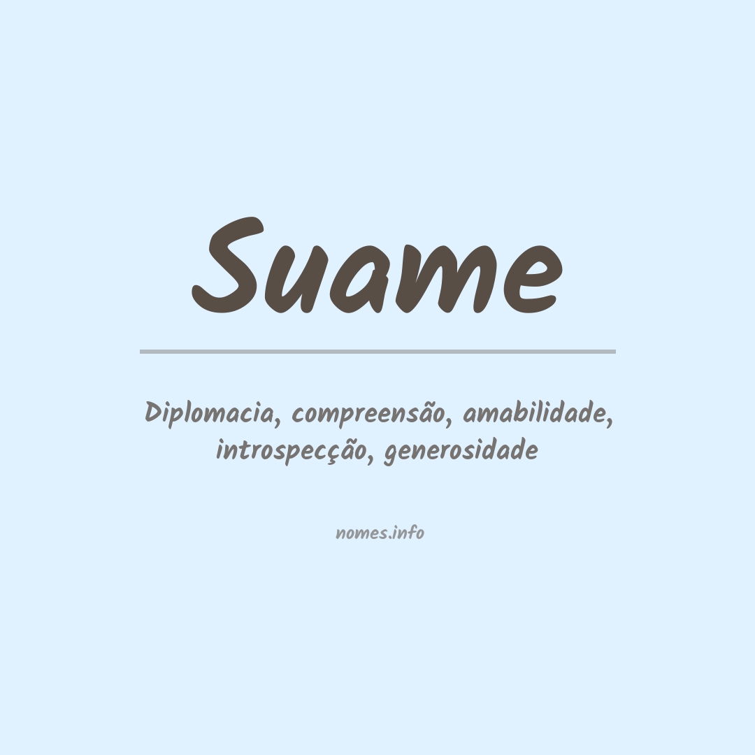 Significado do nome Suame