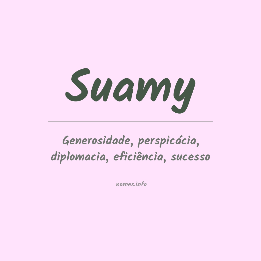 Significado do nome Suamy