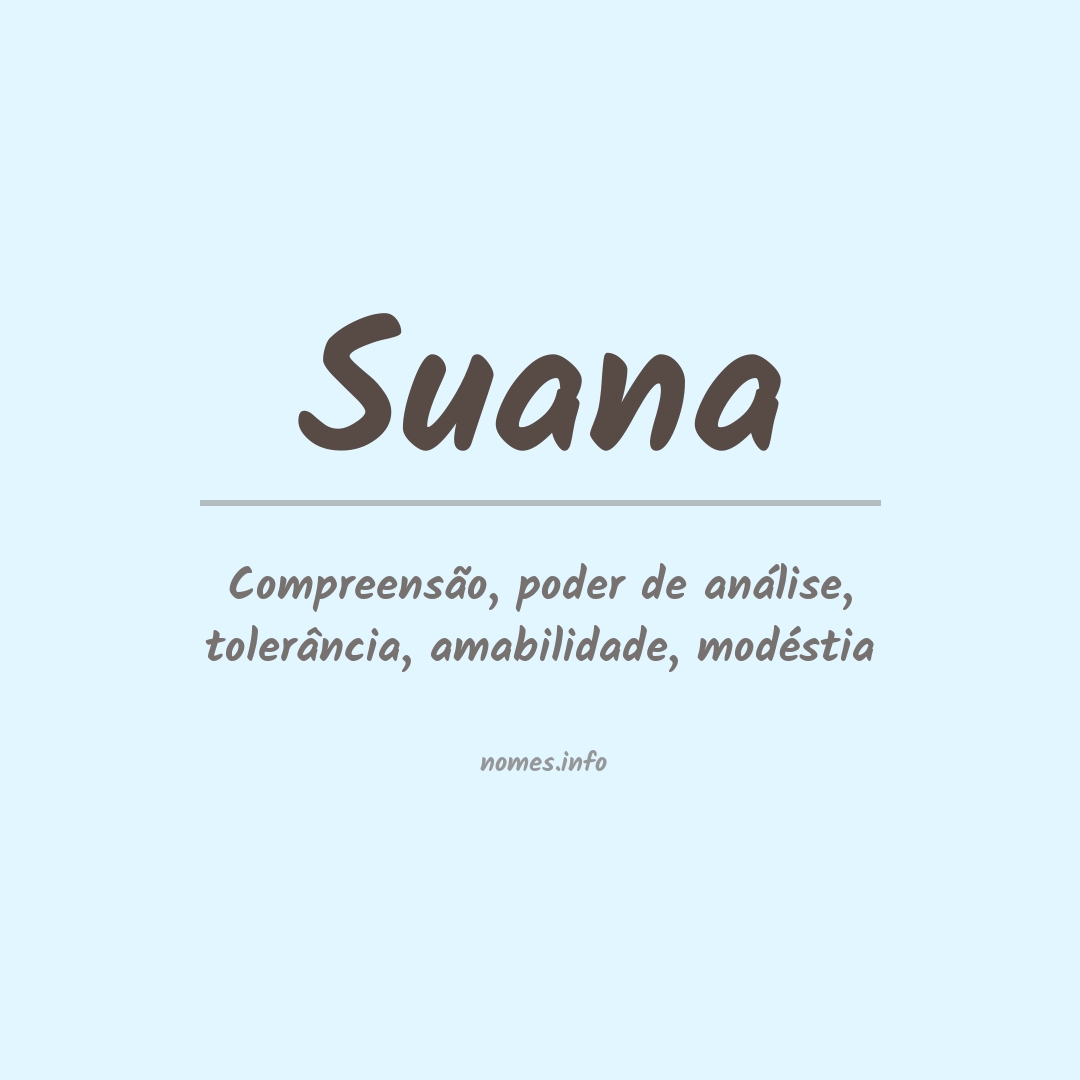 Significado do nome Suana