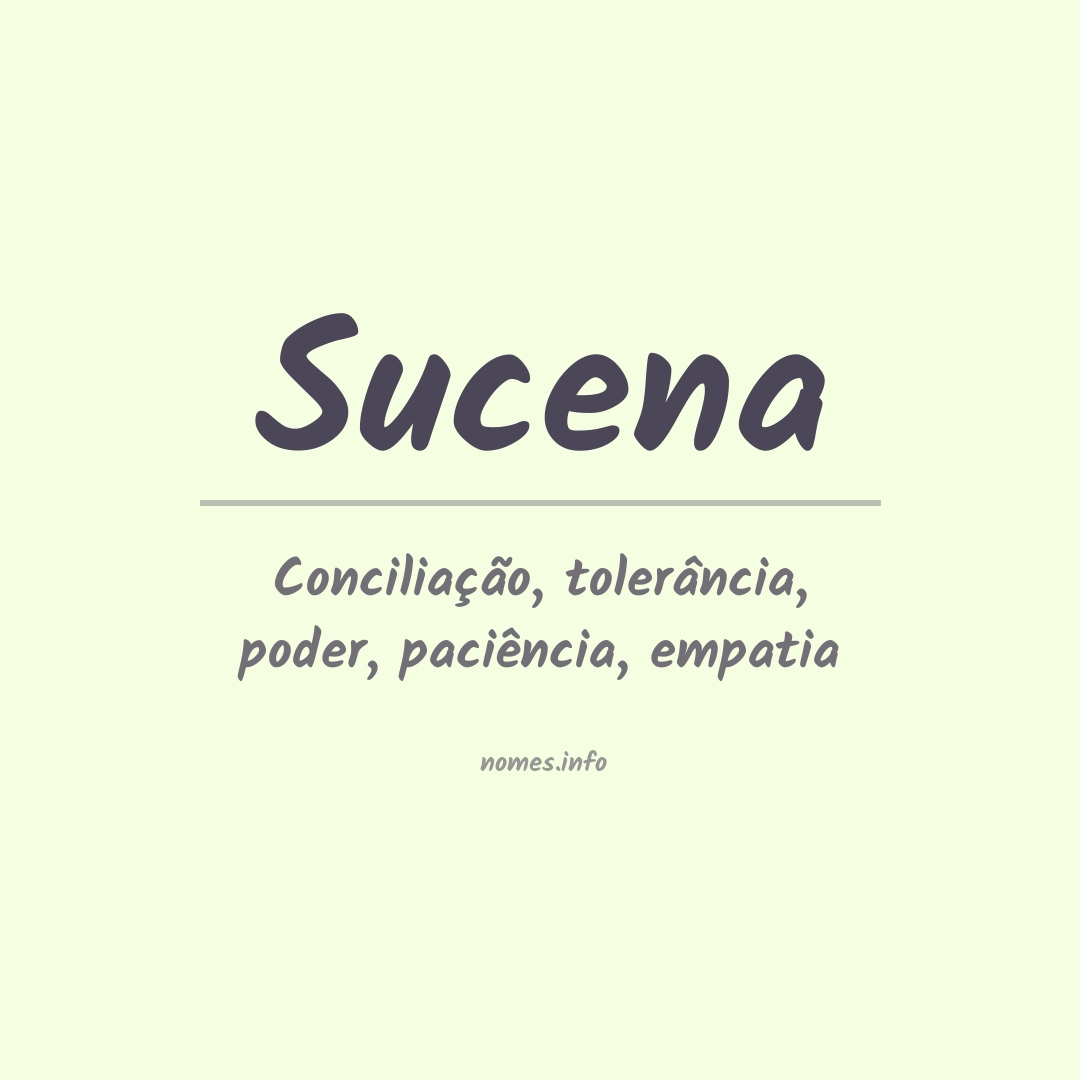Significado do nome Sucena