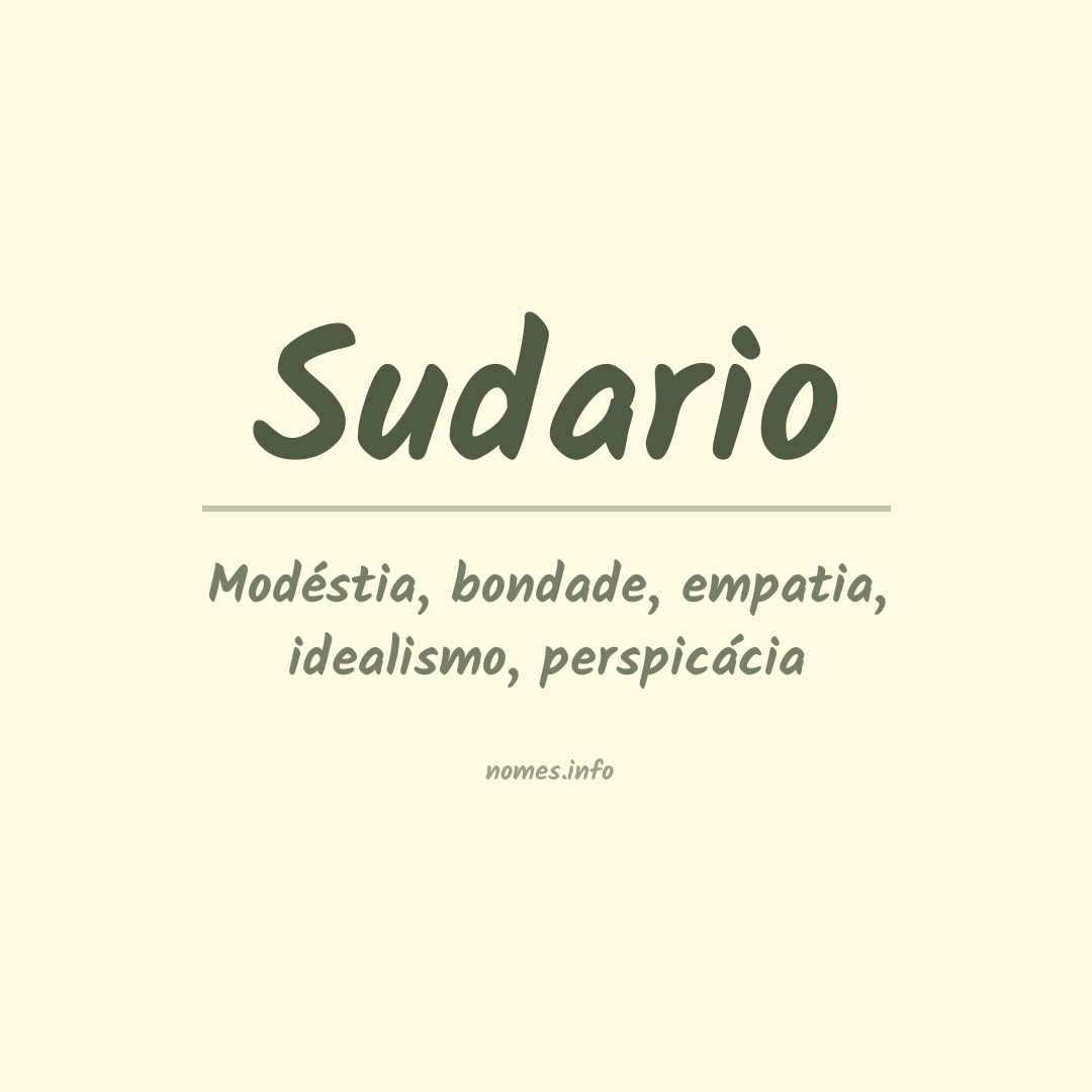 Significado do nome Sudario