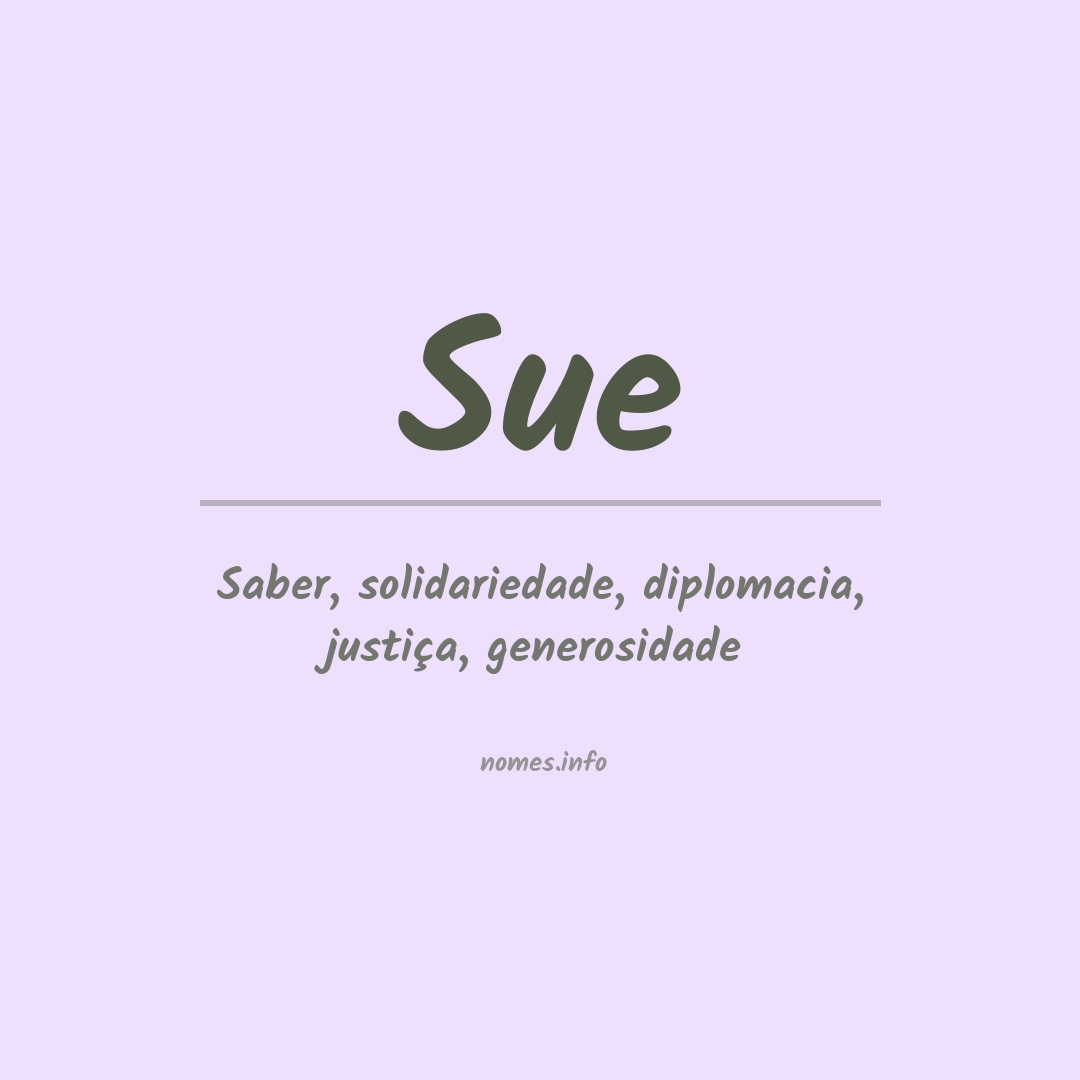 Significado do nome Sue